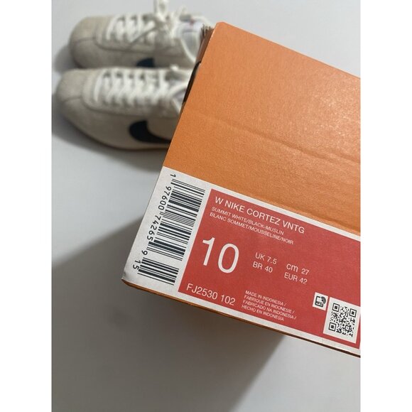 New Women’s Size 10 - Nike Cortez Vintage Muslin Black FJ2530 102 - Picture 10 of 10